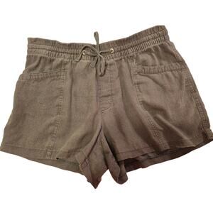 GAP Dark Olive Linen/Rayon Pull-on Shorts Size Small